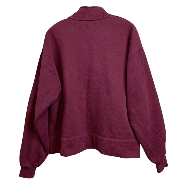 Vtg Lee Heavyweight Embroidered Horse Carousel Sweatshirt Burgundy Size Large - Picture 2 of 7